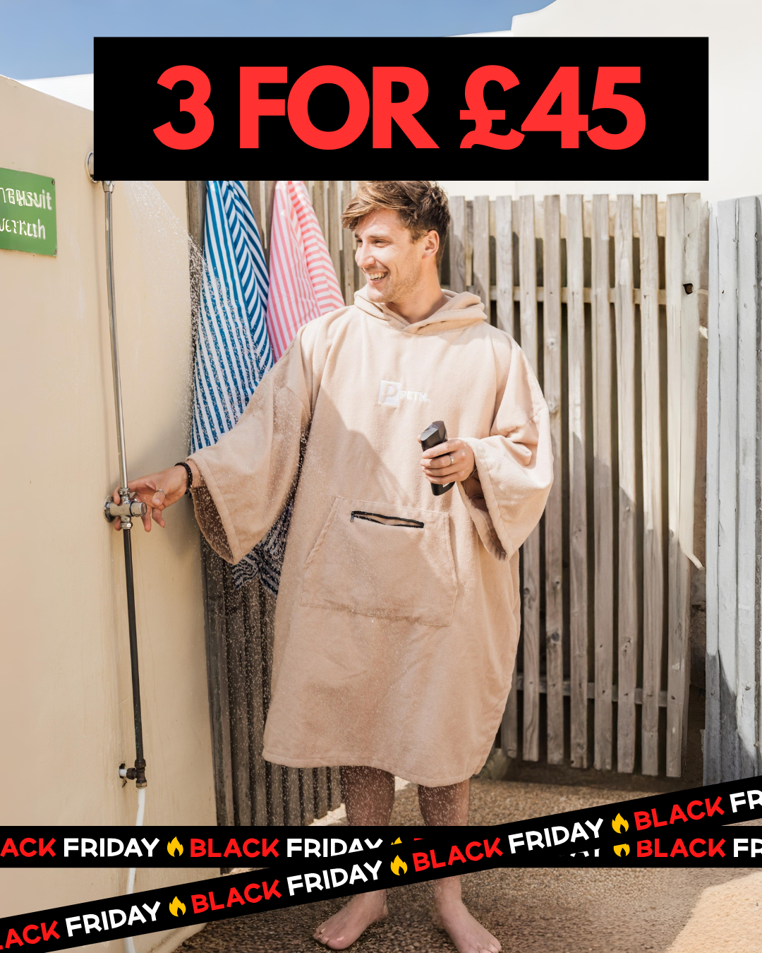 3 FOR £45 Towel Changing Robe / Poncho