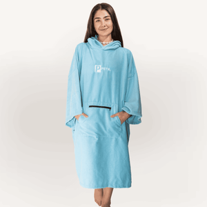 Towel Changing Robe - Microfibre - Sky Blue