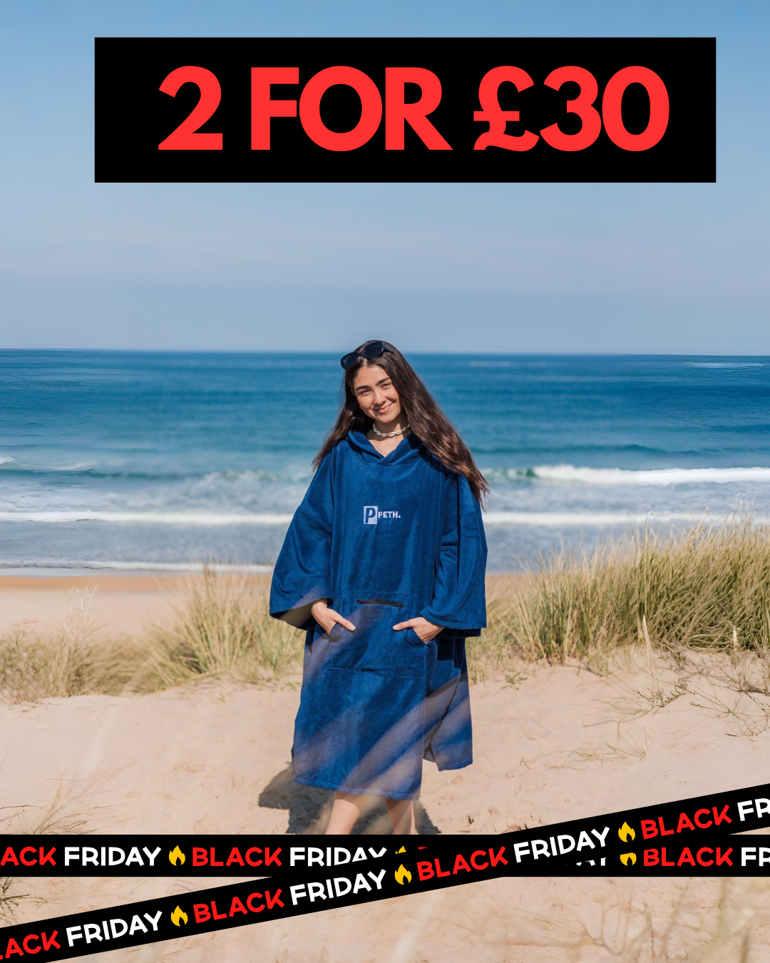 Two For £30 Towel Changing Poncho / Robe