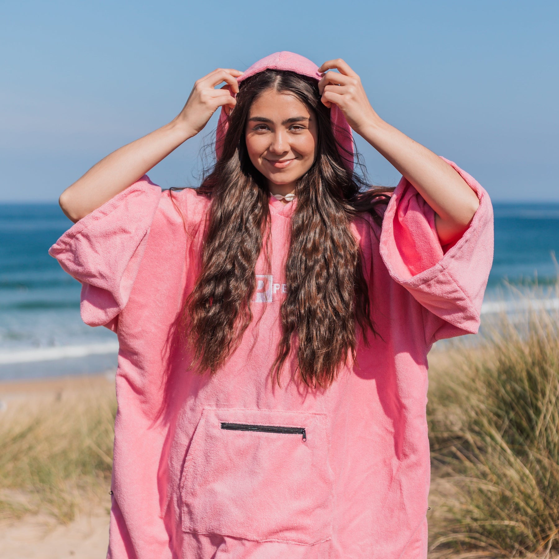 Changing Robe Pink Towel Changing Robe - Microfibre - Pink – Pethstore