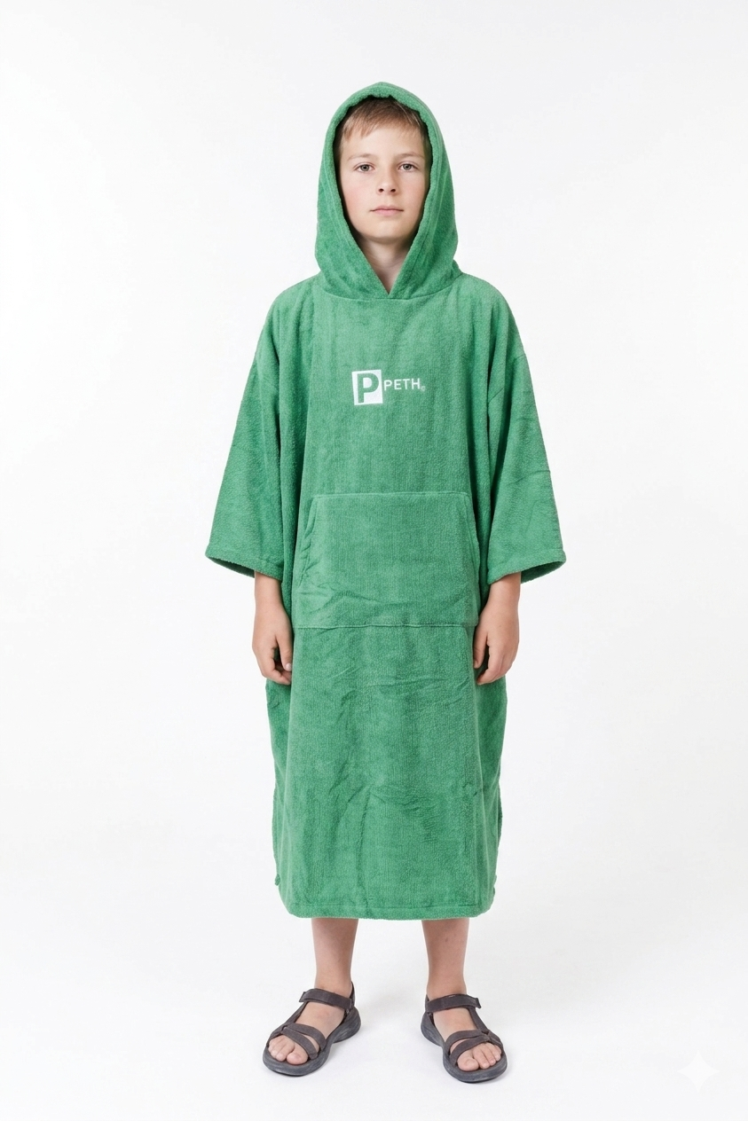 Kids Towel Changing Robe - Microfibre - Green – Pethstore