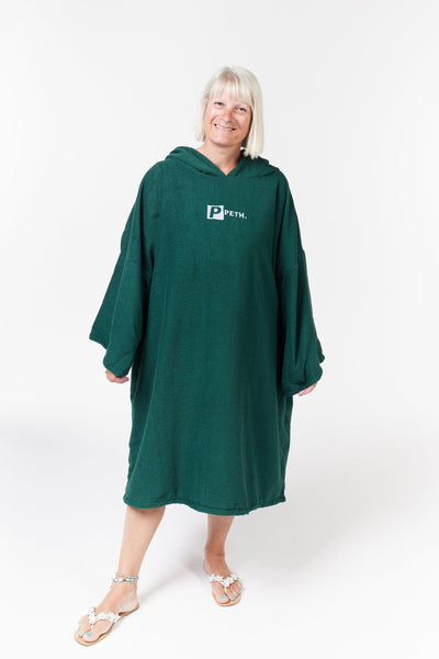 Premium Microfibre Oversized Changing Poncho / Robe - Moss Green