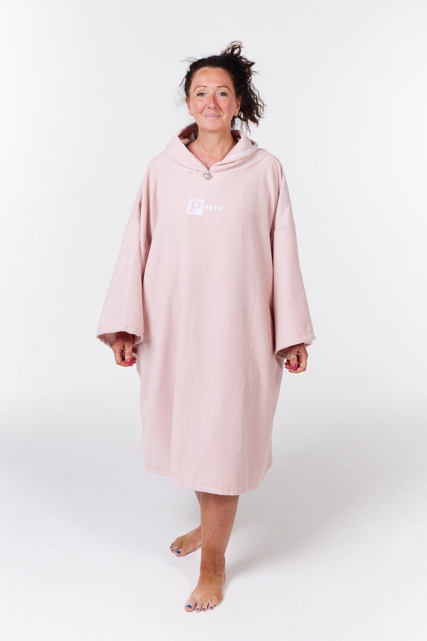 Premium Microfibre Oversized Changing Poncho / Robe - Baby Pink