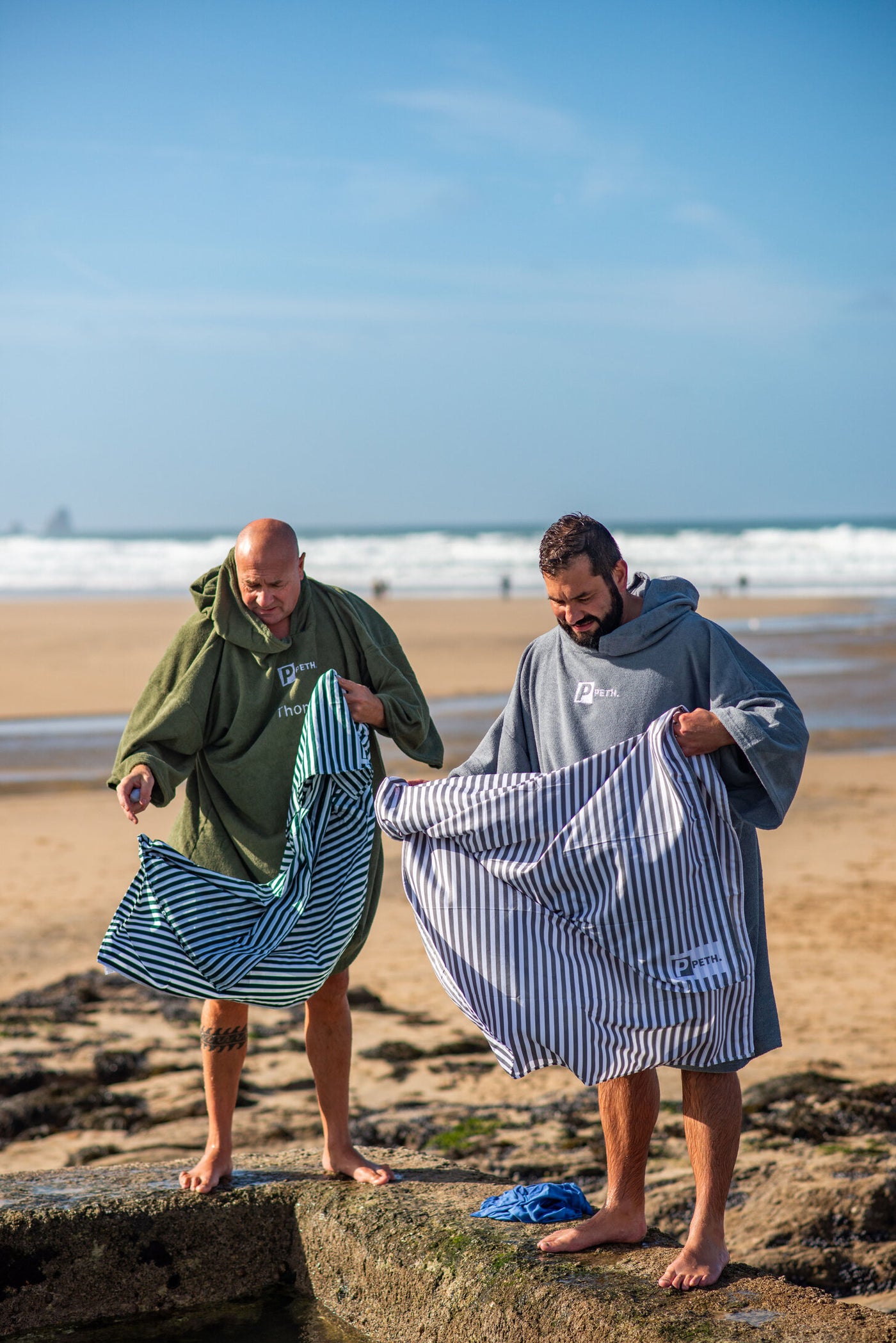 Towel Changing Robe & Travel Towel Bundle