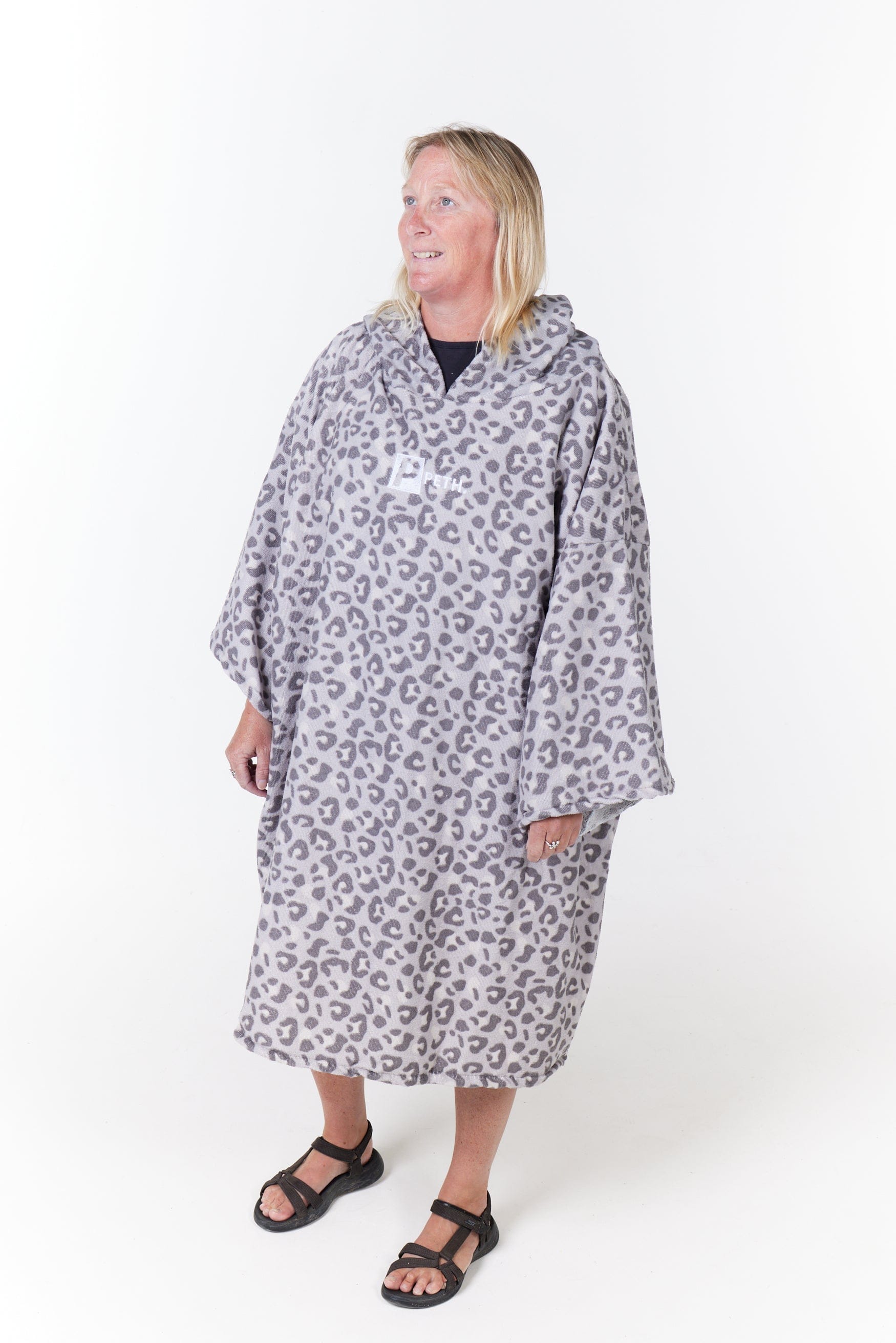 Patterned Changing Robe Towel Changing Robe - Microfibre - Leopard Print – Pethstore