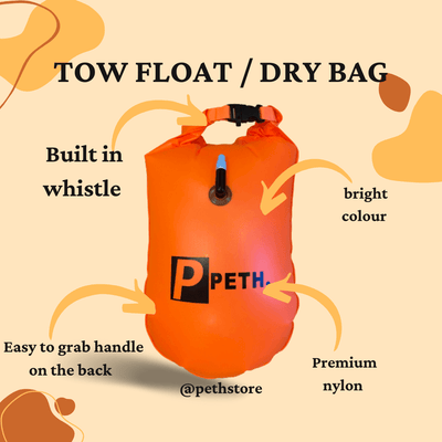 Tow float / Dry Bag - Hot Orange