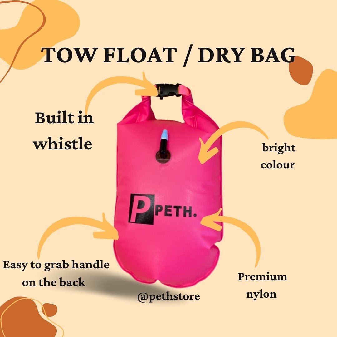 Tow float / Dry Bag - Hot Pink