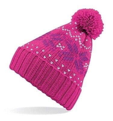 Pink Bobble Hat Beanie