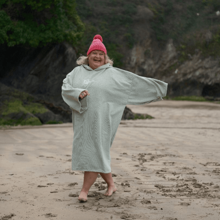 Premium Microfibre Oversized Changing Poncho Robe Sage Green Pethstore